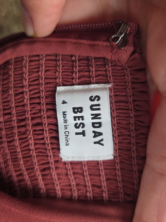 Aritzia Sunday Best Ribbed Dress in Rosewood - Picture 7 of 7